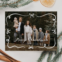 Whimsical Hand Gezeichnet Bows Foto Weihnachten