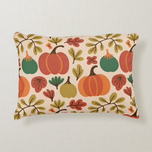 Whimsical Hand Gezeichnet Fall Halloween Kürbisbei Dekokissen