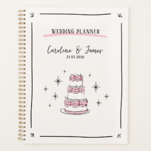 Whimsical Hand Gezeichnet Hochzeitsplaner mit Kuch Planer