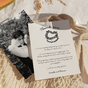 Whimsical Hand Gezeichnet Kuchen Hochzeit Danke Ka Einladung