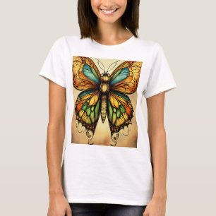 Whimsical Hand Gezeichnet Schmetterling-T - Shirt