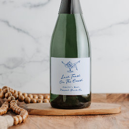 Whimsical Hand gezogen Blue Letzten Toast an der K