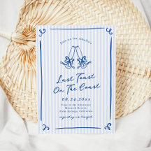 Whimsical Hand gezogen Blue Letzten Toast an der K