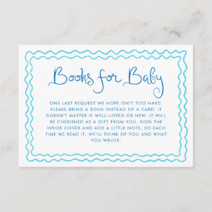Whimsical Handgeschriebene Blue Books für Baby Begleitkarte