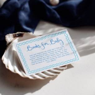 Whimsical Handgeschriebene Blue Books für Baby Begleitkarte
