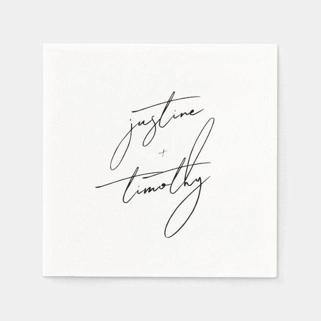 Whimsical handGezeichnet Kuchen Hochzeit Napkins Serviette (Vorderseite)