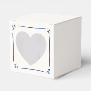 Whimsical Handgezeichnete Marineblaue Hochzeit Geschenkschachtel