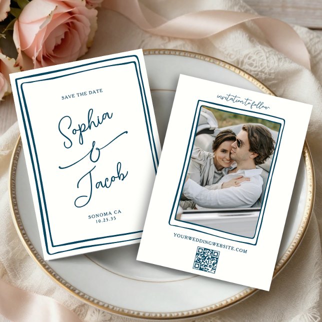 Whimsical Handgezeichnetes Save The Date Hochzeits (Von Creator hochgeladen)