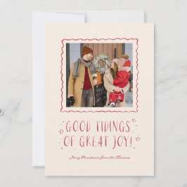 Whimsical Handwriting Good Tidings Weihnachten