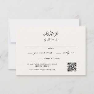 Whimsical Handwriting RSVP Karte