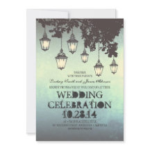 Whimsical Hängelampe Licht Hochzeitseinladungen