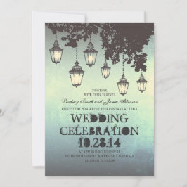 Whimsical Hängelampe Licht Hochzeitseinladungen Einladung