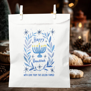 Whimsical Hanukkah Holiday Menorah Malerei Custom Geschenktütchen
