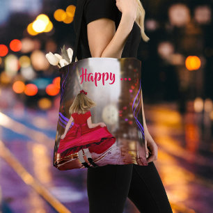 Whimsical Happy Dance Giro Tote Bag