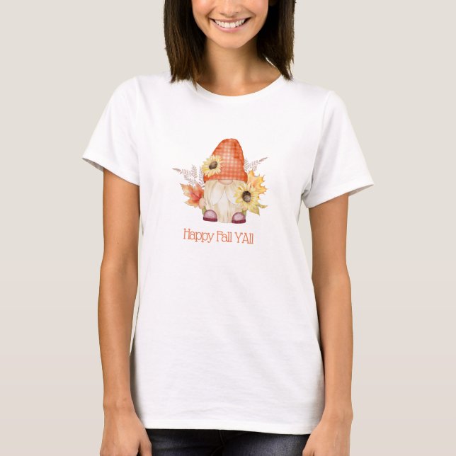 Whimsical Happy Fall YAll T - Shirt (Vorderseite)