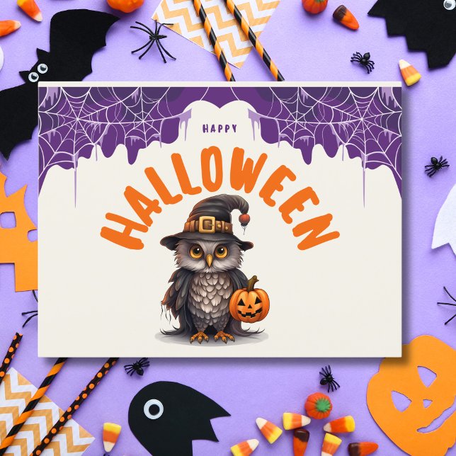 Whimsical Happy Halloween Postkarte (Von Creator hochgeladen)
