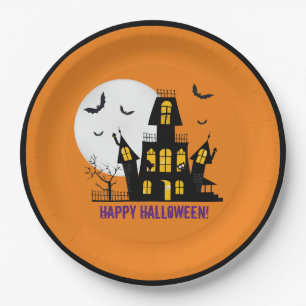 Whimsical Happy Halloween Spooky Spuk House Pappteller