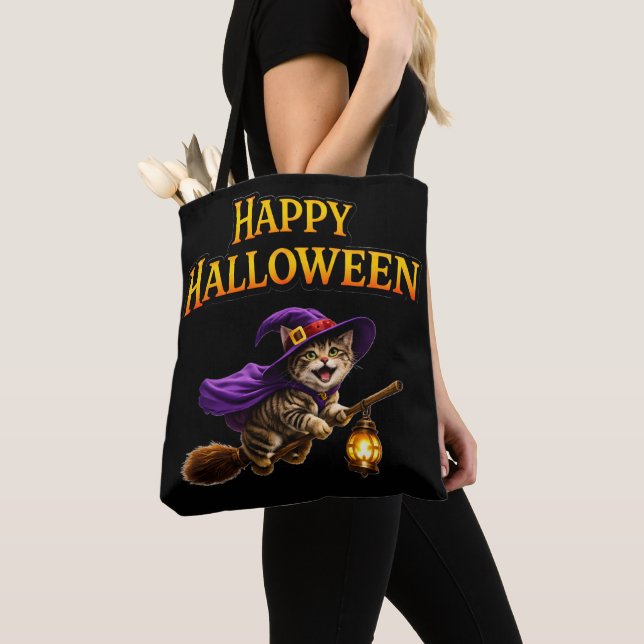 Whimsical happy Halloween tote bag carry your trea (Von Nahem)