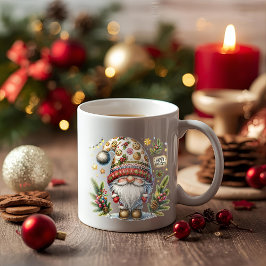 Whimsical Happy Holidays Gnome Kaffeetasse