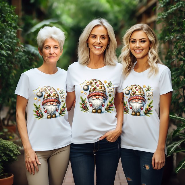 Whimsical Happy Holidays Gnome Sweatshirt (Von Creator hochgeladen)