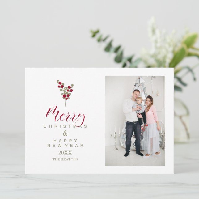 Whimsical Happy Holidays Klassisches Weihnachtsfes (Stehend Vorderseite)