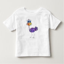 Whimsical Happy Lila Ostrich