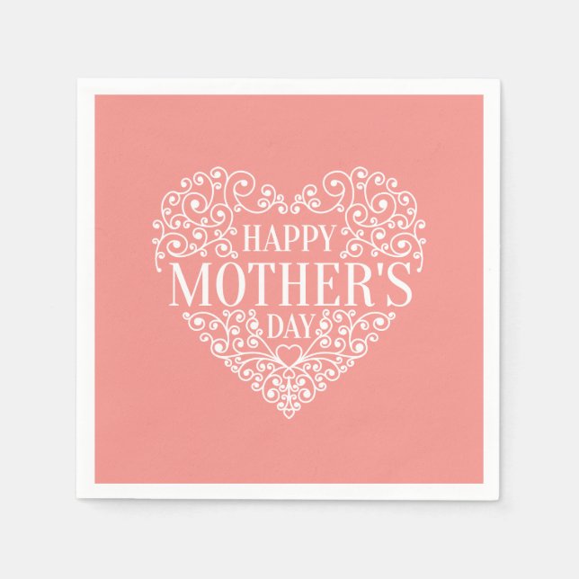 Whimsical Happy Mother's Day | Serviette (Vorderseite)