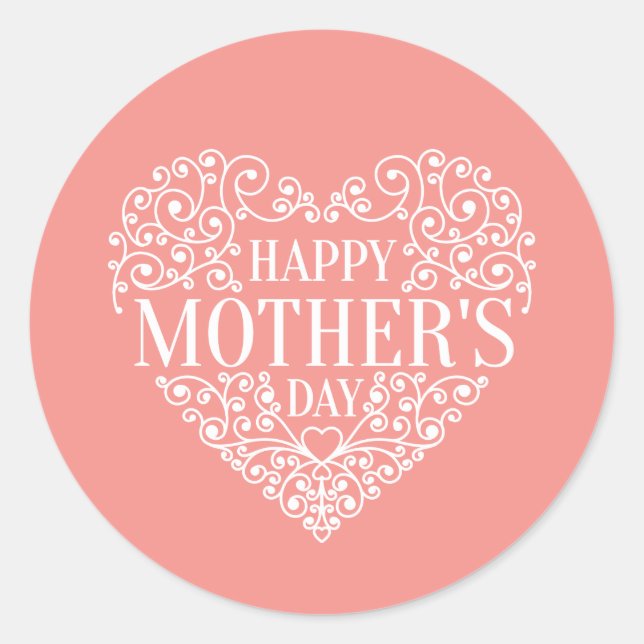 Whimsical Happy Mother's Day Sticker Siegel (Vorderseite)