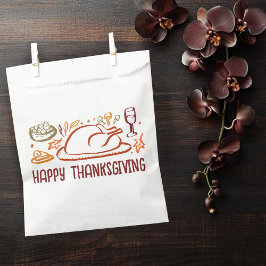 Whimsical Happy Thanksgiving Friendsgiving Custom Geschenktütchen
