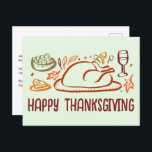 Whimsical Happy Thanksgiving Friendsgiving Custom Postkarte<br><div class="desc">Perfekte niedliche Postkarte, um Familie, Freunden oder Kollegen zu danken! Handgemachte Kunst für Sie! Ideal für einen Erntedank-Urlaub oder ein Fest der Freundschaft - ändern Sie den Text für Ihre Bedürfnisse. Vollständig anpassbar! Klicken Sie auf "Personalisieren" oben, um den Text vorne und hinten zu bearbeiten. Klicken Sie auf "Bearbeiten mit...</div>