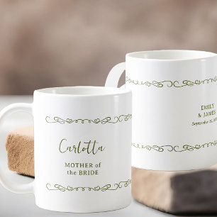 Whimsical Heart Doodle Hochzeitsfeier Kaffeetasse