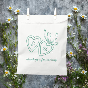 Whimsical Heart Locket Doodle Sketch Modern CUSTOM Geschenktütchen