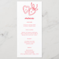 Whimsical Heart Locket Doodle Sketch Modern CUSTOM