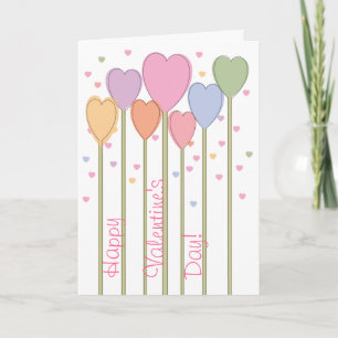 Whimsical Heart Lollipops Feiertagskarte