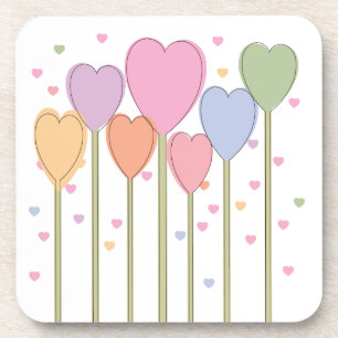 Whimsical Heart Lollipops Getränkeuntersetzer