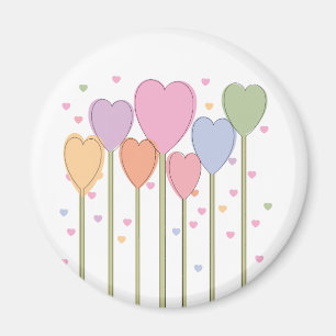 Whimsical Heart Lollipops Magnet