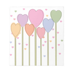 Whimsical Heart Lollipops Notizblock