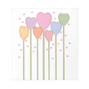 Whimsical Heart Lollipops Notizblock