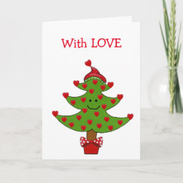 Whimsical Heart Tree Feiertagskarte