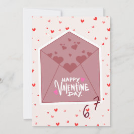 Whimsical Heart Umschlag Frohen Valentinstag Grü Feiertagskarte
