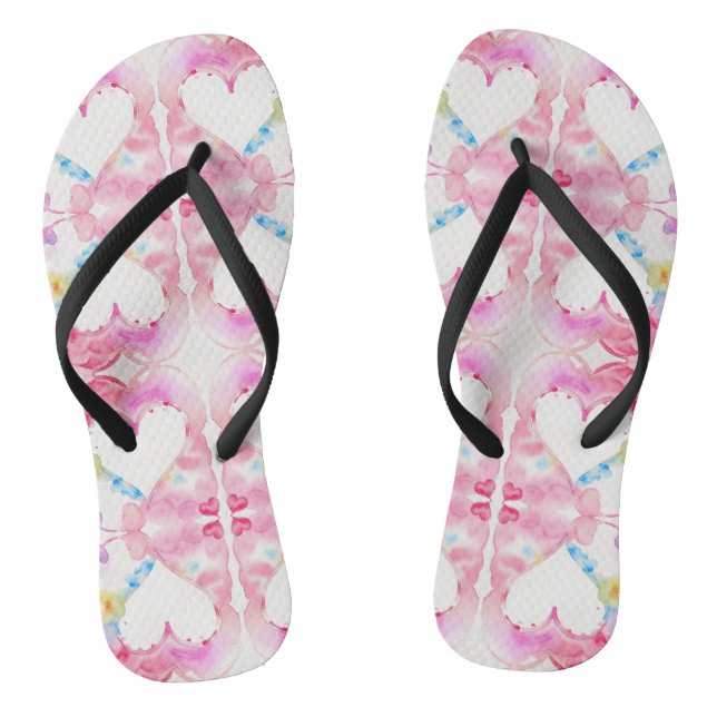 Whimsical Heart Wings Painting, spirituelle Dekora Flip Flops (Fußbett)