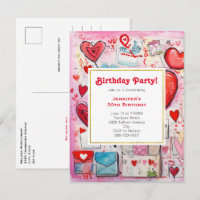 Whimsical Hearts and Liebe Letters Birthday Einlad