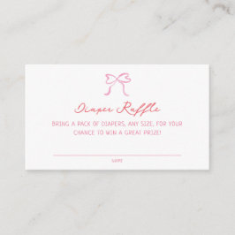Whimsical Hearts Baby Shower Diaper Raffle Begleitkarte