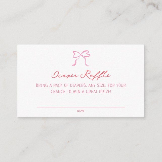 Whimsical Hearts Baby Shower Diaper Raffle Begleitkarte (Vorderseite)