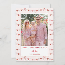Whimsical Hearts Happy Valentine's Day Photo Card Feiertagskarte