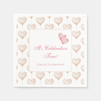 Whimsical Hearts Kindergeburtstagsfeier Serviette