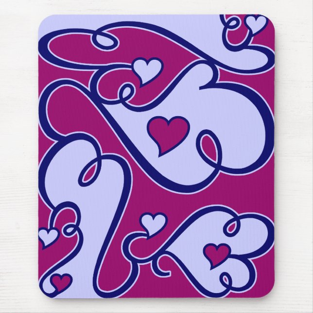 Whimsical Hearts mousepad (Vorne)
