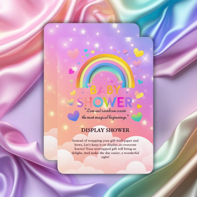 Whimsical Hearts & Rainbows Kinderdusche Begleitkarte (Von Creator hochgeladen)