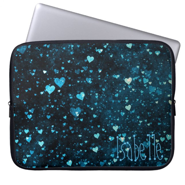 Whimsical Hearts Universe Cosmic Personalisiert Laptopschutzhülle (Vorderseite)