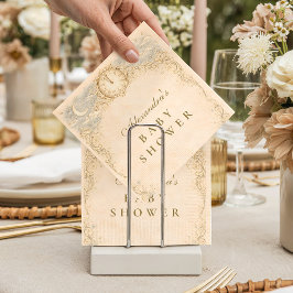 Whimsical Heirloom Baby Shower Serviette